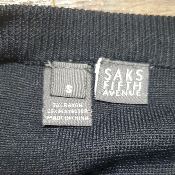 Saks Fifth Avenue Black Pencil Skirt Knee-Length Work - Picture 2 of 6